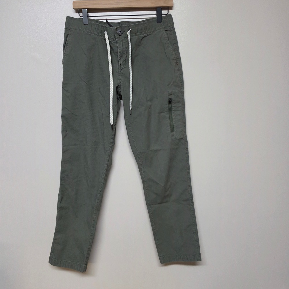 Vuori‎ Ripstop Pant Army Green Organic Cotton Stretch Cargo Pants VW401 Medium